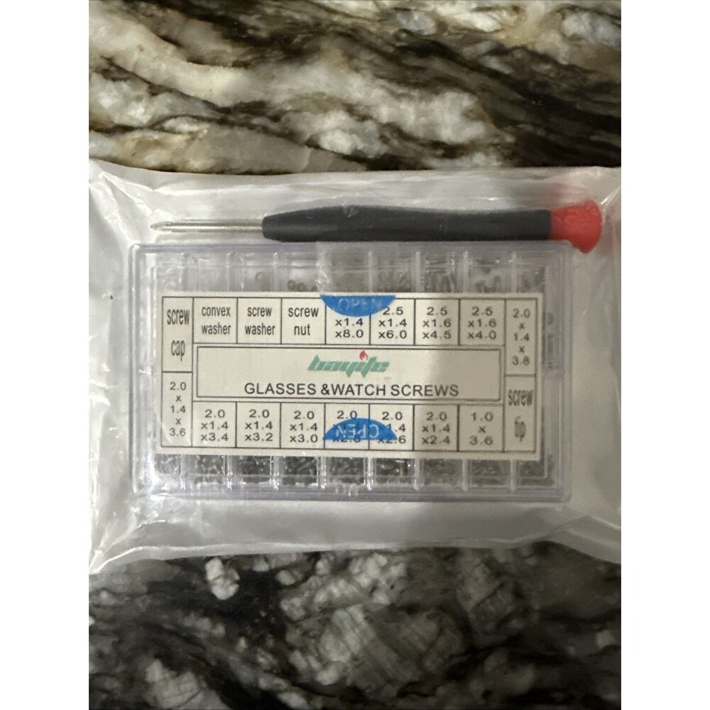 Bayite Eyeglass Repair Kit Sunglass Glasses with Screws Assorted Sizes Plz Read!